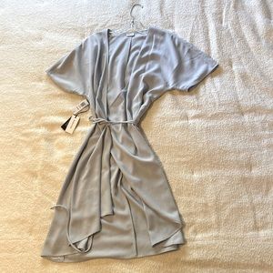 Aritzia Babaton Blue Wrap Dress